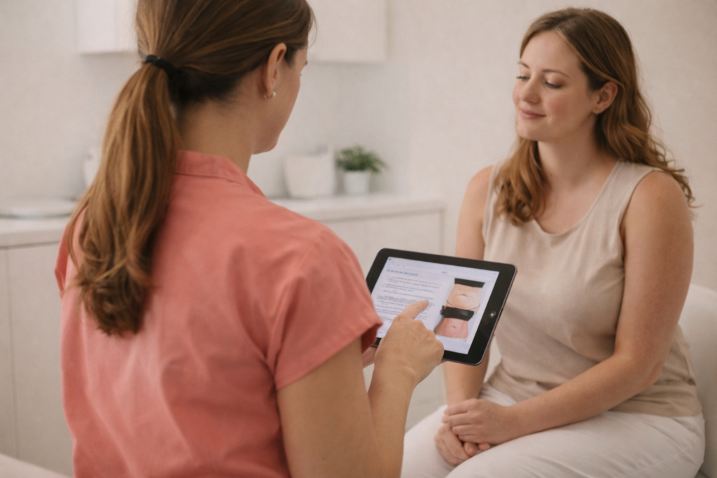 La lipólisis láser debe abordarse dentro de un enfoque integral de medicina estética, donde el objetivo no es únicamente la reducción de grasa localizada, sino la mejora global del contorno corporal, la calidad de la piel y la armonía de la silueta. En nuestra práctica, entendemos este tratamiento como parte de un plan médico-estético personalizado, diseñado tras una valoración clínica individualizada. Combinamos conocimiento médico, tecnología láser y experiencia clínica para lograr resultados progresivos, naturales y coherentes con la anatomía de cada paciente. La Dra. Linda Tovito, especialista en medicina estética, evalúa cada caso de forma detallada para integrar la lipólisis láser dentro de un abordaje seguro y controlado, priorizando siempre la salud, el equilibrio corporal y el bienestar del paciente a medio y largo plazo.